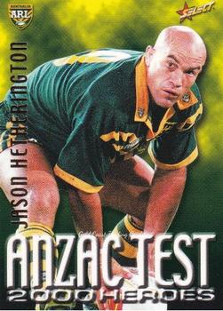 2000 Select - Anzac Test Heroes #A10 Jason Hetherington Front